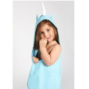 Πόντσο πετσέτα microfiber Light Blue Unicorn Maxi 3-6 ετών 0-3 ΤΡΙΛΙΖΑ